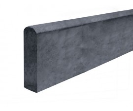 TVOROS PAMATAS TIESUS LYGUS, BETONINIS 2500X200X50 MM, IMPREGNUOTAS, GRAFITO