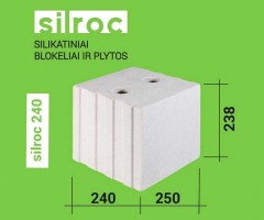 Silikatinis mūro blokelis Silroc 240 