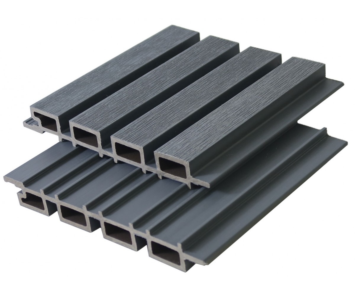 „Mikko“ WPC fasado dailylentės, 26×219×3600 mm, Smoke Grey „Mikko“ WPC fasado dailylentės, 26×219×3600 mm, Smoke Grey