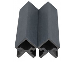 „Mikko“ WPC fasado kampinis profilis, 49×49 mm, Smoke Grey