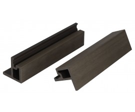 „Mikko“ WPC fasado šoninis užbaigimo profilis, 49×49 mm, Walnut