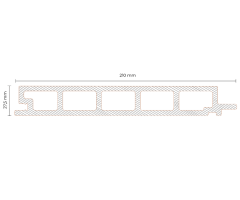 Legro FS 21 fasadinės plokštės, 210×27,5×3600 mm, Walnut