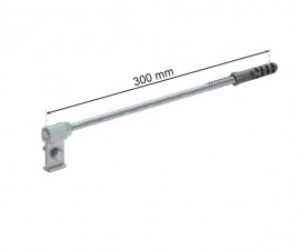  Lietvamzdžio apkabos laikiklis su kaiščiu 300 mm, GAMRAT (PVC), ZN 