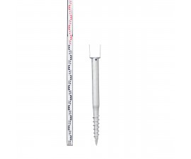 Sraigtinis pamatas U, 101×1000×1,8 mm, M12