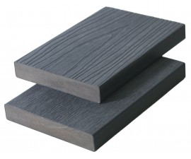 „Mikko“ WPC pilnavidurės universalios užbaigimo terasinės lentos, 23×138×3600 mm, Smoke Grey