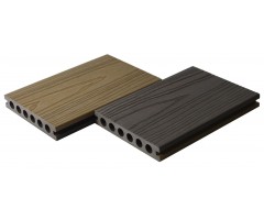 „Mikko“ dvipusės WPC Co-Extrusion terasinės lentos, 23×140×3600 mm, Teak/Walnut