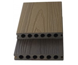 „Mikko“ dvipusės WPC Co-Extrusion terasinės lentos, 23×140×3600 mm, Teak/Walnut