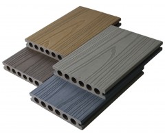 „Mikko“ WPC terasinės lentos su apvaliomis ertmėmis, 23×140×3600 mm, Smoke Grey