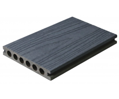 „Mikko“ WPC terasinės lentos su apvaliomis ertmėmis, 23×140×3600 mm, Smoke Grey