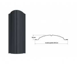 Tvoralentė DIJA+, 0,45 mm, 2xRAL7016, matinis/blizgus poliesteris